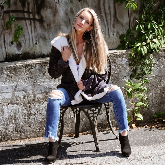 Chenille Vegan Fur Coat - Picture 2 of 6